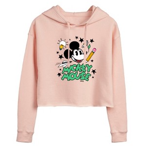 Women's - Disney - Mickey Mouse Cropped Graphic Hoodie - 1 of 3