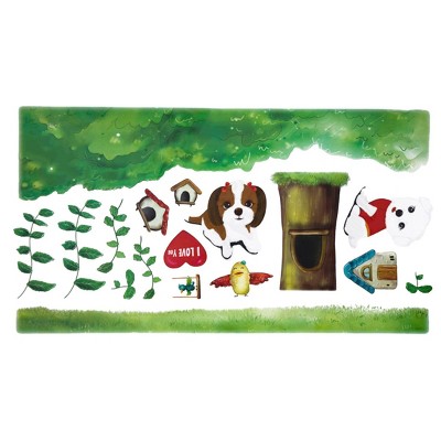 Slickblue Puppy Love Medium & Large Wall Stickers – Waterproof Vinyl Decals for Living Room, Bedroom & Dog Lover Spaces