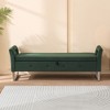 NicBex Modern Rectangular Velvet Ottoman Bench with Hollow Armrests,Wide Storage Ottoman for Living Room,Bedroom - 3 of 4