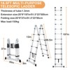 14.5FT Aluminum Telescoping Ladder – Portable Extension Ladder with Non-Slip Feet & Stabilizer, Collapsible A-Frame for Home, Garden, and Outdoor Use - 4 of 4
