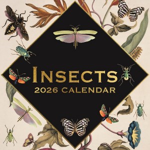 2026 Square Wall Calendar, Insects, 16-Month Arts & Antiques Theme with 180 Reminder Stickers (12x12 In) - 1 of 4