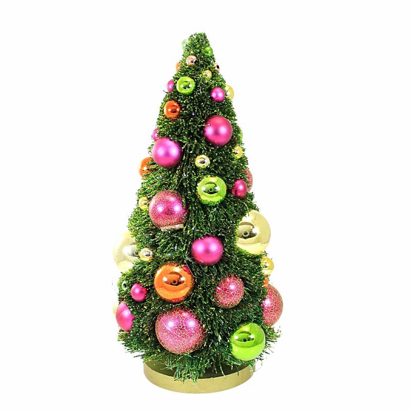 Cody Foster 14.5 Inch Bright Med Bottle Brush Christmas Tree Shatterproof Ornaments Centerpiece Holiday Decoration Bottle Brush Trees, 3 of 4