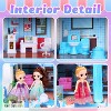 Skirfy Play Dollhouse with Doll Toy Figures, 14 Rooms Furniture and Colorful Lights, Creative Doll House Gift for Girls , Assemble Required - 2 of 4