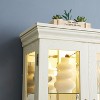 ORRD Lighted Glass Curio Display Cabinet with LED, 6-Tier Adjustable Shelves Wood Frame for Collectibles, Wine & Toys, Antique White - 4 of 4