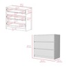 CAVINAS 3-Drawer Dresser,Modern Wide Chest of Drawers with Metal Handles,Matte Finish Storage Cabinets for Living Room,Entryway - 3 of 4