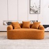 NicBex Modern Chenille Upholstered Curved Loveseat Sofa Couch with 3 Pillows,2-Seater Futon Couch Sofa for Living Room,Bedroom - 3 of 4