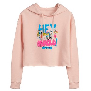 Women's - Hey Arnold! - Arnold Spray Paint 96 Cropped Graphic Hoodie - 1 of 3