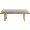 Meridian Furniture,Naya Cream Chenille Fabric Bench - 4 of 4