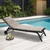 VisioGear 2PCS Set Outdoor Lounge Chair Cushion, Replacement Patio Funiture Seat Cushion, Chaise Lounge Cushion, Khaki, 72.83"*23.62"*2.36" - 2 of 4