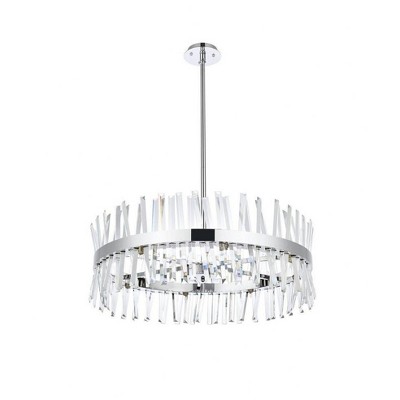 Serephina 32-Inch Chrome Crystal Round Chandelier