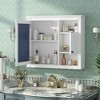 MAYEERTY 32" Bathroom Wall Cabinet with MIrror£¬Wall Mounted Medicine Cabinet with 3 Shelves for Bathroom White - 4 of 4