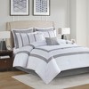 Okak Queen/King 8-Piece Classic Pattern Embroidered Bed Comforter Set with Decorative Pillow,Comfortable Quilt Bedding Sets,Machine Washable - 3 of 4