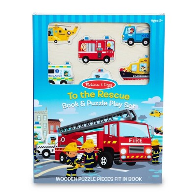 Melissa & Doug Book & Puzzle Play Set: To the Rescue