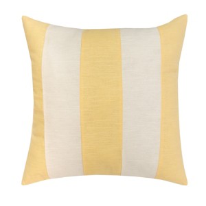 C&F Home 17" x 17" YellowithWhite Stripes Pillow - 1 of 2