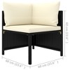 vidaXL Corner Sofa Black PE rattan, powder-coated steel, fabric polyester - 4 of 4
