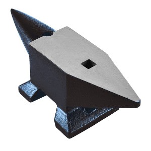 Single Horn Anvil, Cast Iron Anvil Blacksmith Withstands Heavy Blows, Jewelers Metalsmith Tools and Equipment,blue 110 lbs (50kg) - 1 of 4