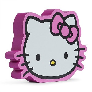 Silver Buffalo Sanrio Hello Kitty Glitter Bow Die-Cut Wooden Wall Art | 6 x 8 Inches - 1 of 4