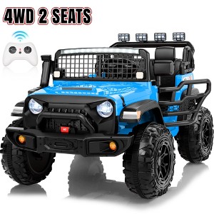 JOYRACER 2-Seater 24V Kids Ride on UTV, 4x200W Electric Jeep Car with Remote Control 3-Speed, USB/MP3/Bluetooth Music, Horn & LED - 1 of 4
