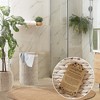 Casafield Round Laundry Hamper with Lid and Removable Liner Bag, Woven Water Hyacinth Laundry Basket for Clothes - 2 of 4