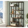 Gulches 79" Tall Bookshelf, 7-Tier Bookcase with 10 Open Display Shelves for Storage - 3 of 4