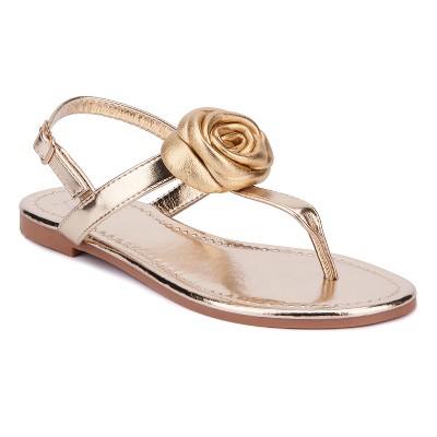 New York & Company Women's Rosette Flat Sandal