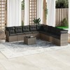 vidaXL Garden Sofa Set Black, Cream White - Gray With Table - 2 of 4
