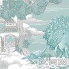 Edo Toile Mint Green Trees Abstract Paste the Wall Wallpaper - 4 of 4