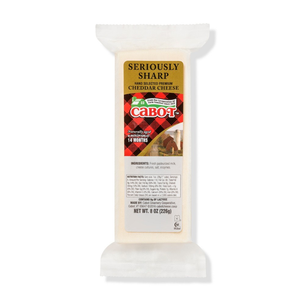 Upc 078354719046 Cabot Seriously Sharp Cheddar Cheese 8oz