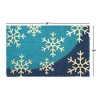 RugSmith Blue Machine Tufted Snowflake Coir Doormat - 3 of 4