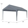Racxily 10x20ft Carport Replacement Canopy Cover, Waterproof&UV Protected Tarp with 72 Elastic Buckles for Garage Shelter, (Only Cover) - 3 of 4