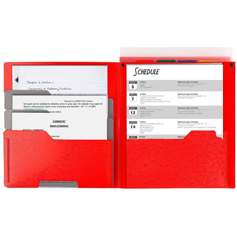 Five Star 9-Pocket Expanding File Folder Fire Red, 3 of 9
