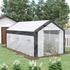 Outsunny Walk-In Greenhouse, Outdoor Gardening Canopy with Roll-up Windows, Zippered Door & Weather Cover - 3 of 4