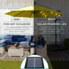 Best Choice Products 10ft Solar LED Offset Hanging Outdoor Market Patio Umbrella w/ Adjustable Tilt - 3 of 4
