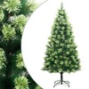 vidaXL Artificial Hinged Christmas Tree Green PVC 5 ft Collapsible - 2 of 4