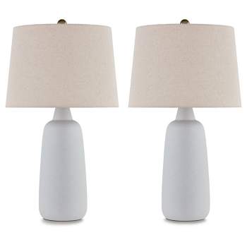 Signature Design by Ashley (Set of 2) Avianic Table Lamps White/Beige