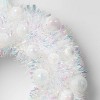 Christmas Tinsel Wreath with Plastic Balls Iridescent - Wondershop™ - 3 of 3