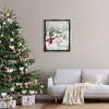 Stupell Industries Snowman on Snowy Path Black Floater Framed Canvas Wall Art - 2 of 4