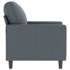 vidaXL Dark Gray Sofa Chair - Velvet Upholstered Seating with Metal Frame - Modern Design for Living Room and Office Area Comfort - 3 of 4