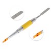 Unique Bargains Double Head Nail Painting Brushes for Polish Painting Home DIY Gradient Yellow 1 Pc - 3 of 4