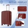 ChicFurnit Luggage 3 Piece PP Spinner Wheel Luggage with Combination Lock for Travel, Red, 19.49"*12.8"*29.53" - 4 of 4