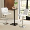 Tangkula 4 PCS Bar Stools PU Leather Swivel Bar Chairs Height Adjustable Upholstered Barstools - 4 of 4