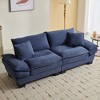 Akoasm Comfortable Velvet Double Sofa Bed with Pillows for Bedroom & Living Room-Blue - 2 of 4