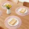 REGALWOVEN Round Placemats Set of 6 Hollow Design Placemats for Dining Table Decor  Washable Kitchen Table Mat - 2 of 4