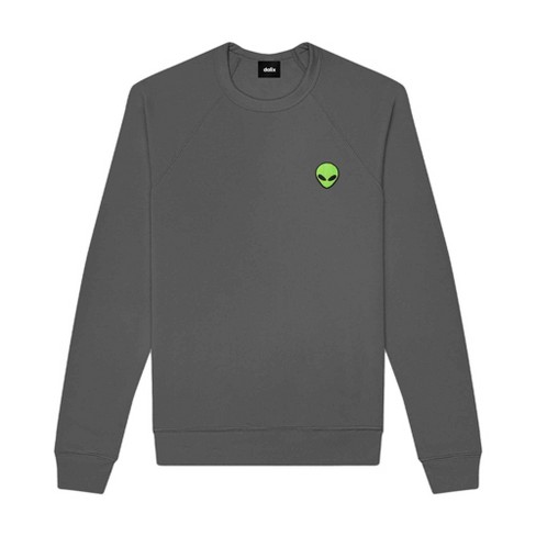 Dalix Alien Embroidered Fleece Crewneck Long Sleeve Sweatshirt Mens - image 1 of 4