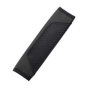 Unique Bargains Car Seat Belt Cover Universal Carbon Fiber Leather Auto Seat Belt Covers Shoulder Protection 9.06"x7.09" - 1 of 4