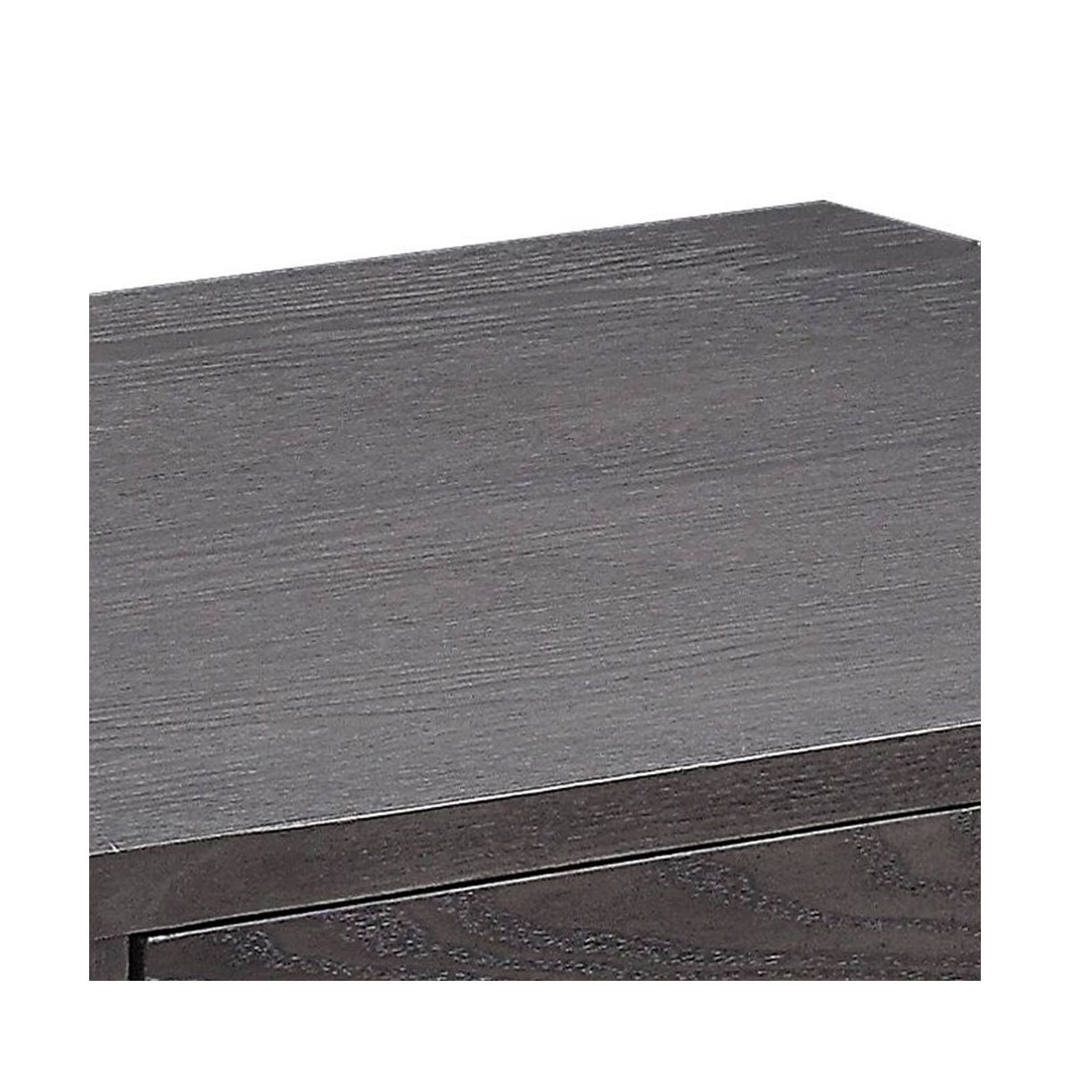 Acme Furniture Iban Accent Table Gray Oak/Chrome Finish - thumbnail 3