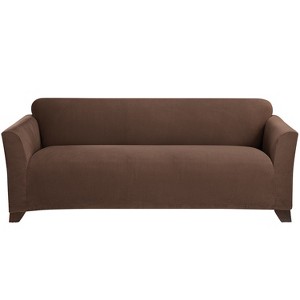 Stretch Morgan Sofa Slipcover Chocolate - Sure Fit, Brown