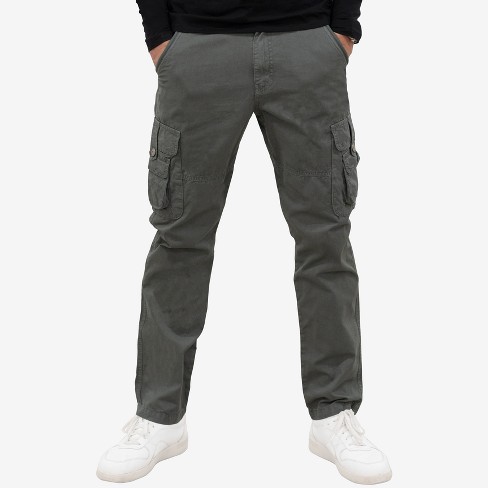 Men's Regular Fit Straight Cargo Pants - Goodfellow & Co™ Gray 34x32