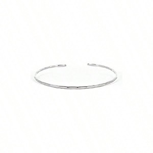 Thin Hammered Cuff, Sterling Silver, 14K Gold Fill Rose Gold Fill, Delicate Handmade Stacking Bracelet for Women - 1 of 4