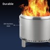 20.5 Inch Smokeless Fire Pit, Portable Outdoor Fire Pit Stove, Wood Burning Fire Pits, Stainless Steel Stove with Handle & Star Cutouts, Ash Pan - 4 of 4